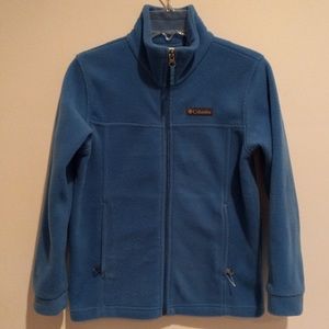 Columbia Youth Blue Full Zip Mountain Fleece Jacket Size Small (8)